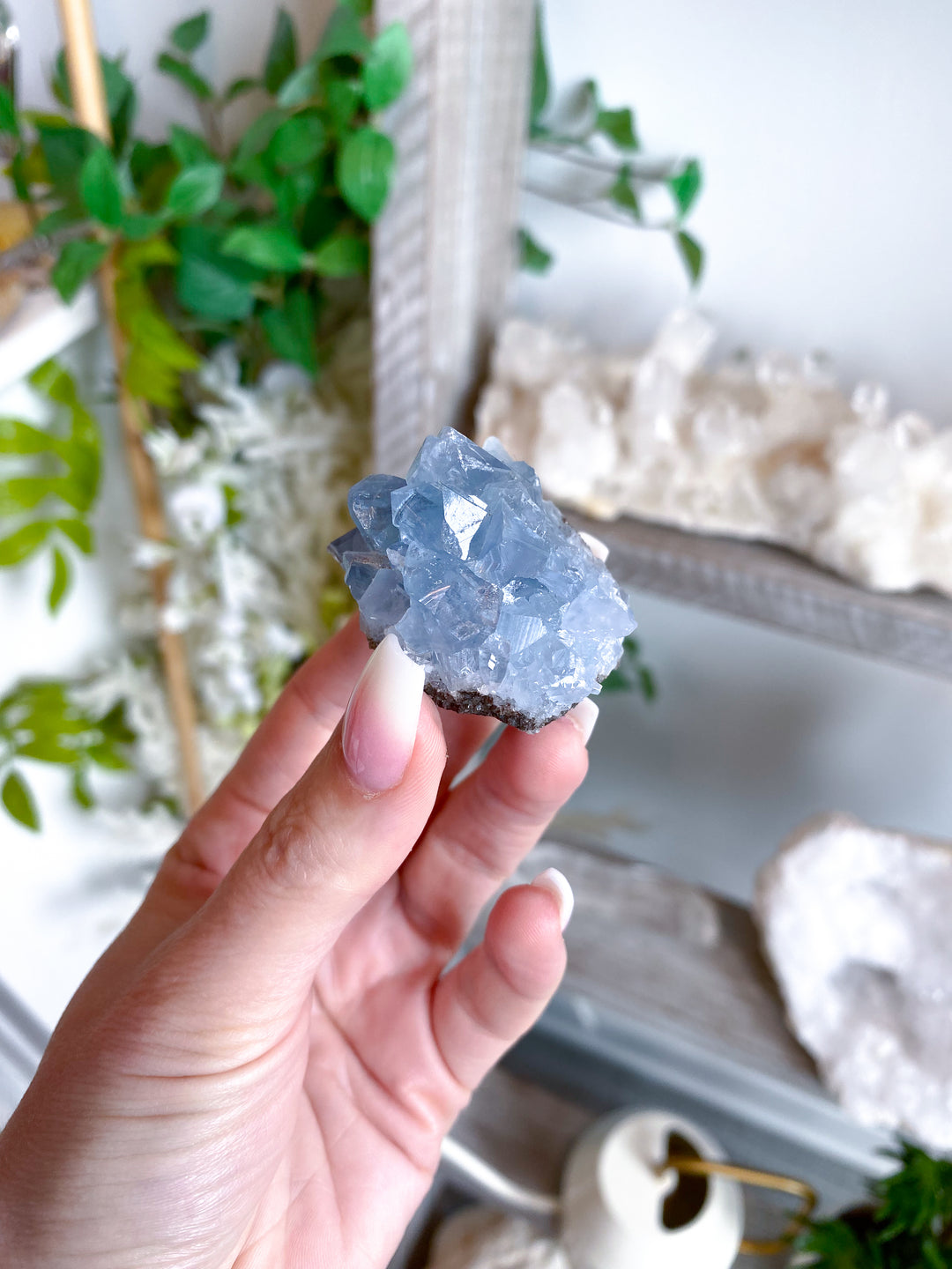 Small Celestite Cluster Chunk Geode #2