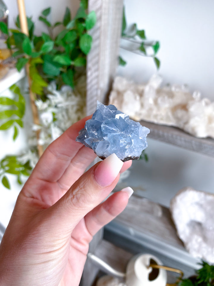 Small Celestite Cluster Chunk Geode #2