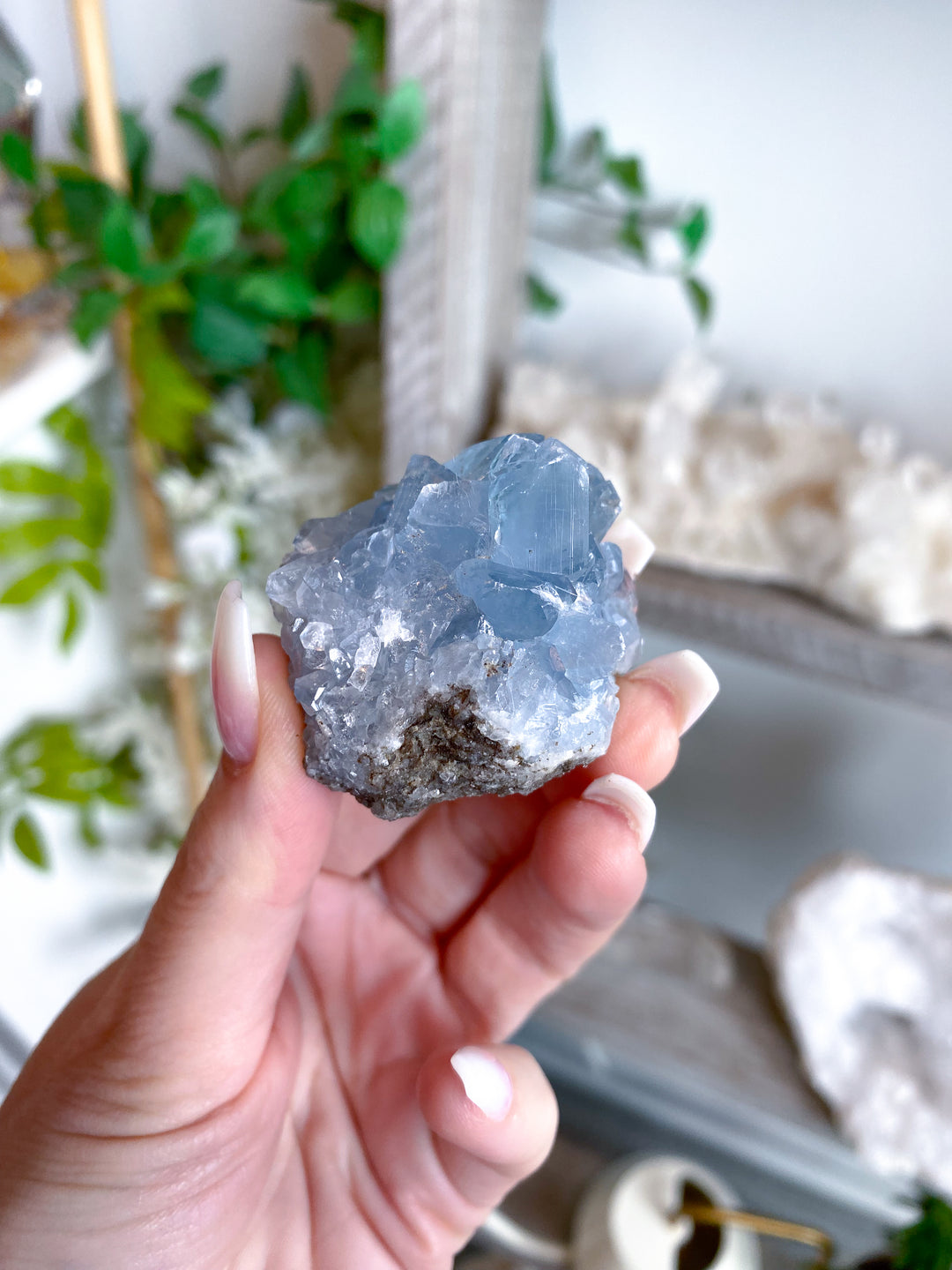 Small Celestite Cluster Chunk Geode #2