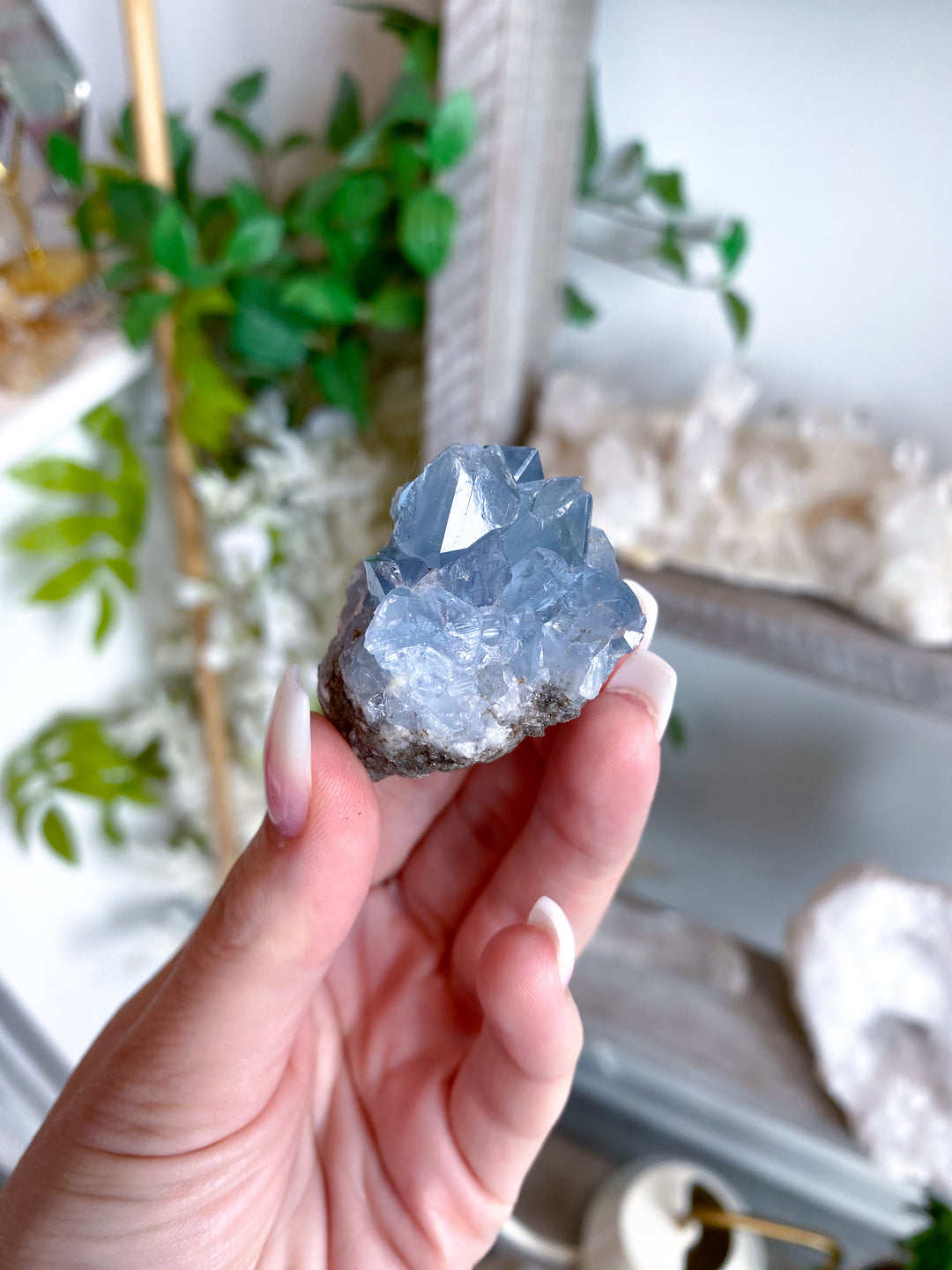 Small Celestite Cluster Chunk Geode #2