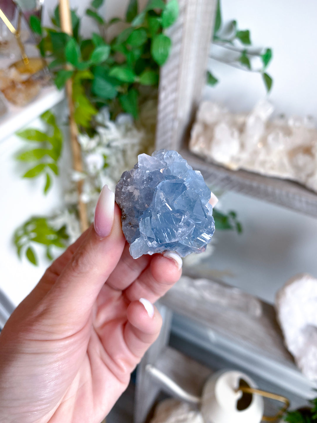 Small Celestite Cluster Chunk Geode #2