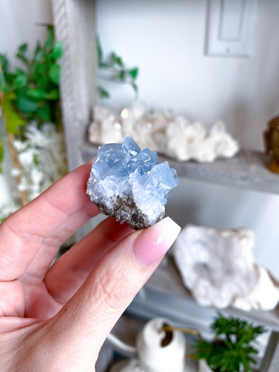 XS Unique Celestite Cluster Chunk Geode #3