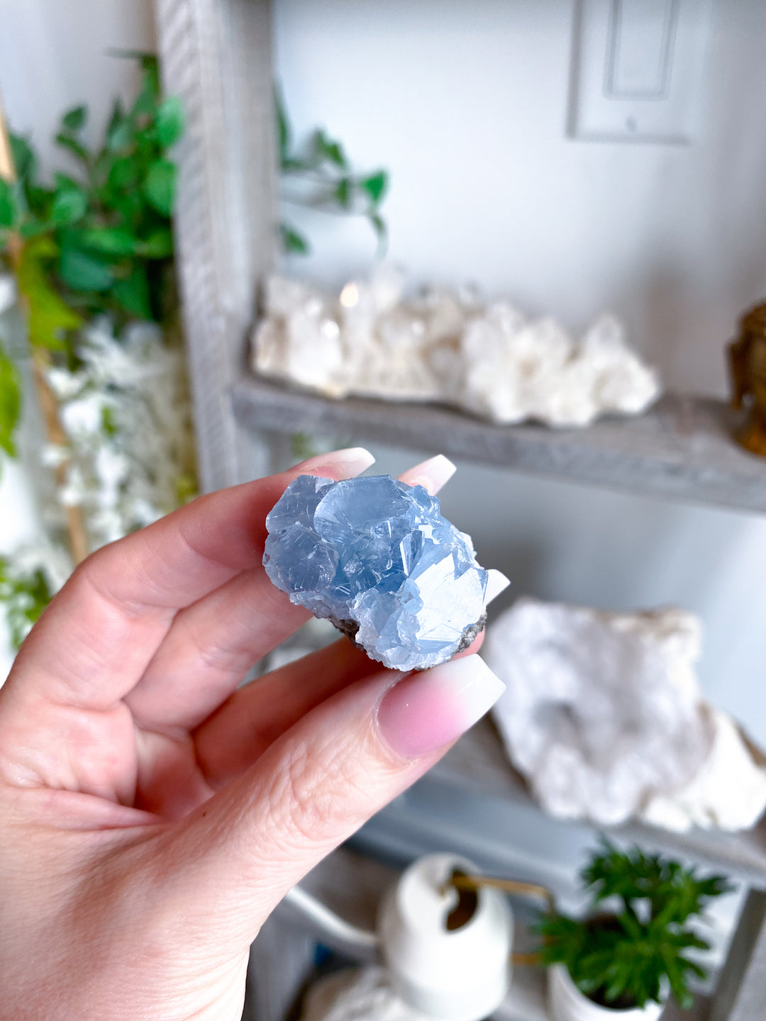 XS Unique Celestite Cluster Chunk Geode #3