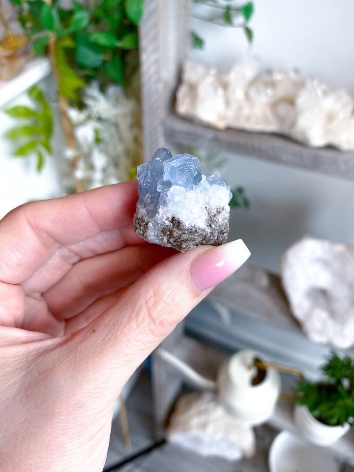 XS Unique Celestite Cluster Chunk Geode #3