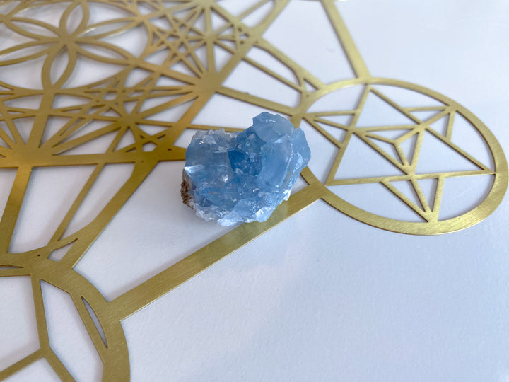 XS Unique Celestite Cluster Chunk Geode #3