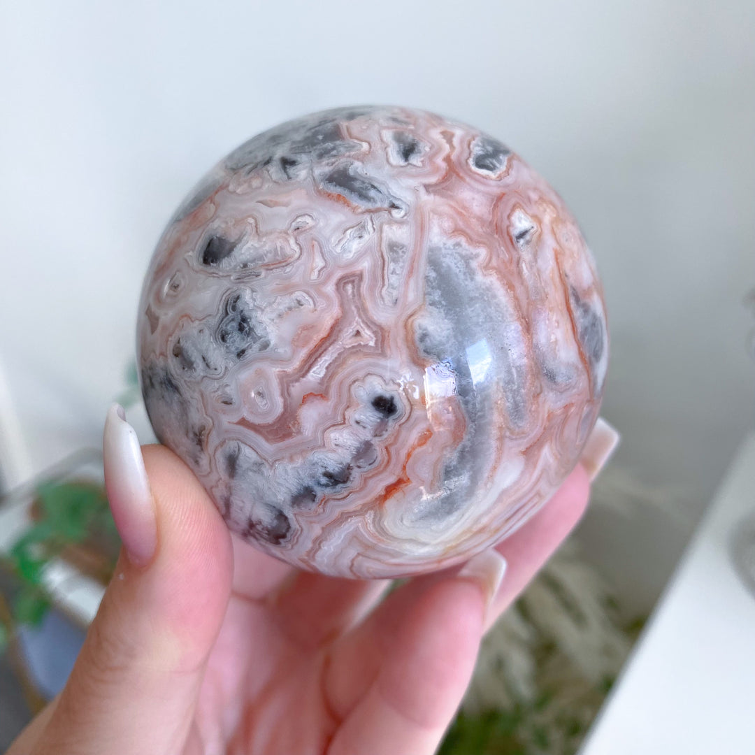 Mexican Crazy Lace Agate Sphere 