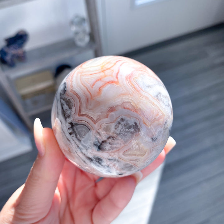 Mexican Crazy Lace Agate Sphere 
