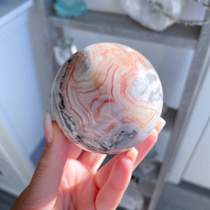 Mexican Crazy Lace Agate Sphere 