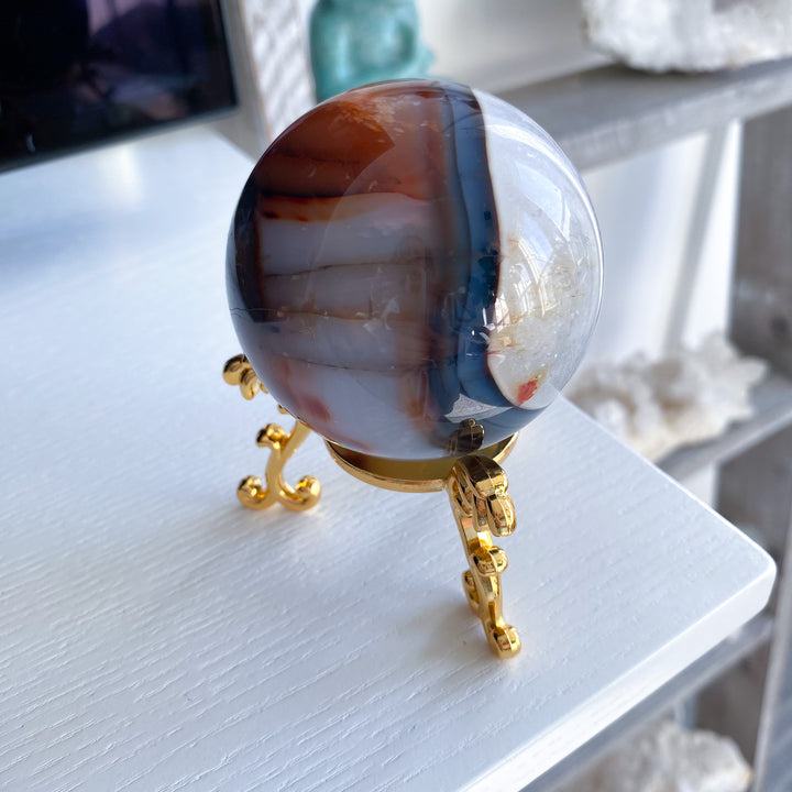 Stunning Red Agate Sphere 
