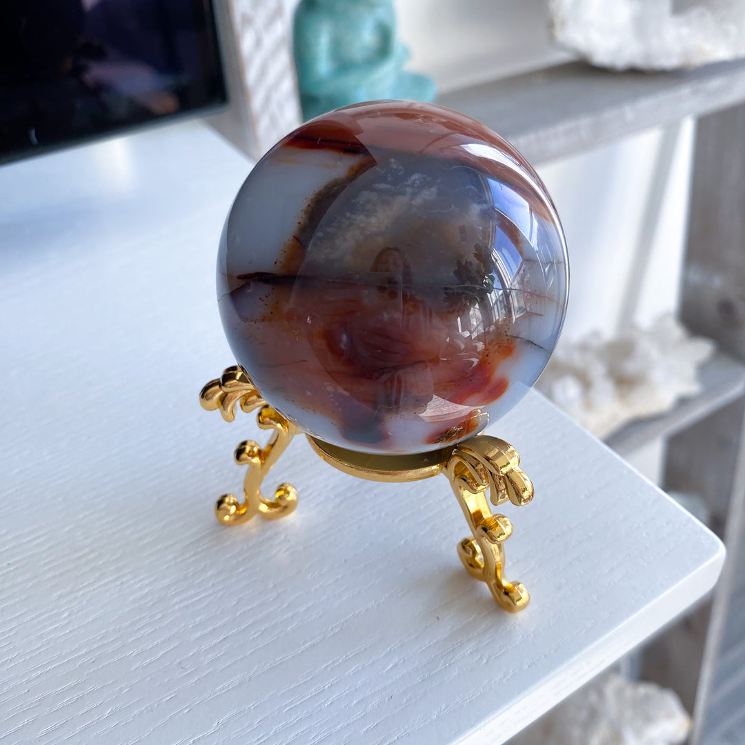 Stunning Red Agate Sphere 