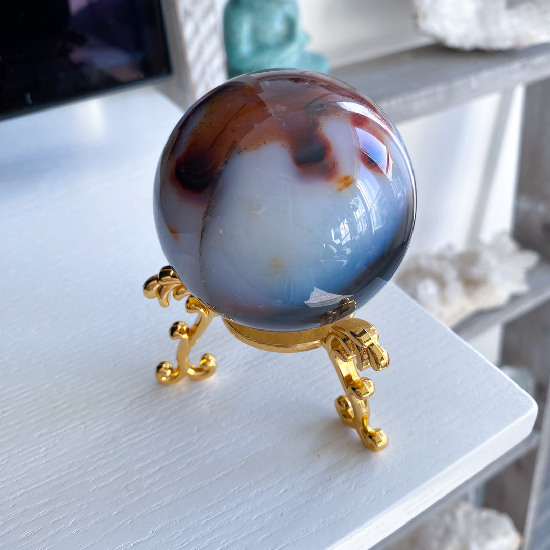 Stunning Red Agate Sphere 