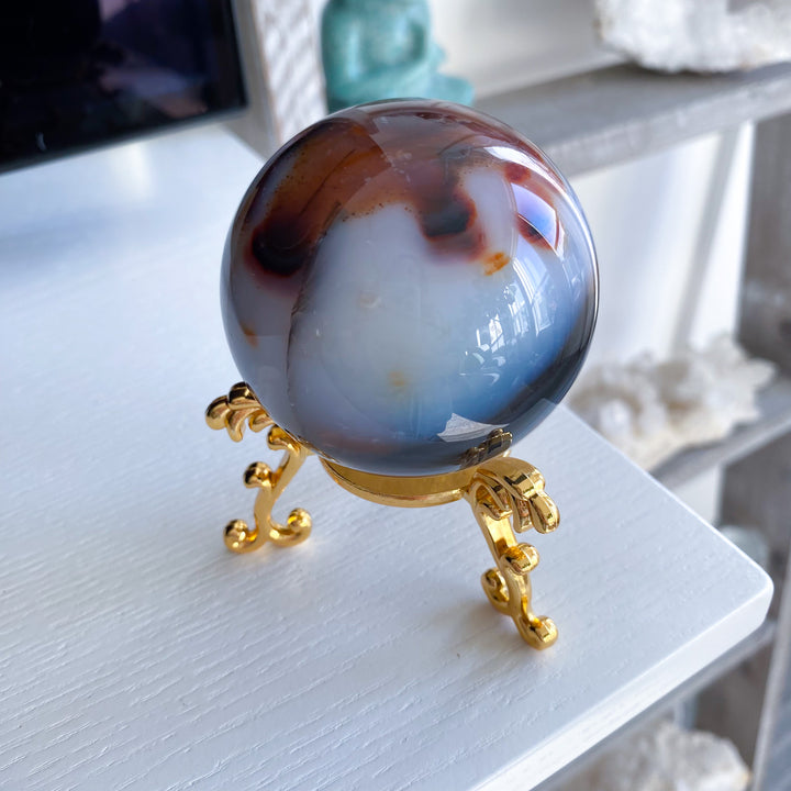 Stunning Red Agate Sphere 