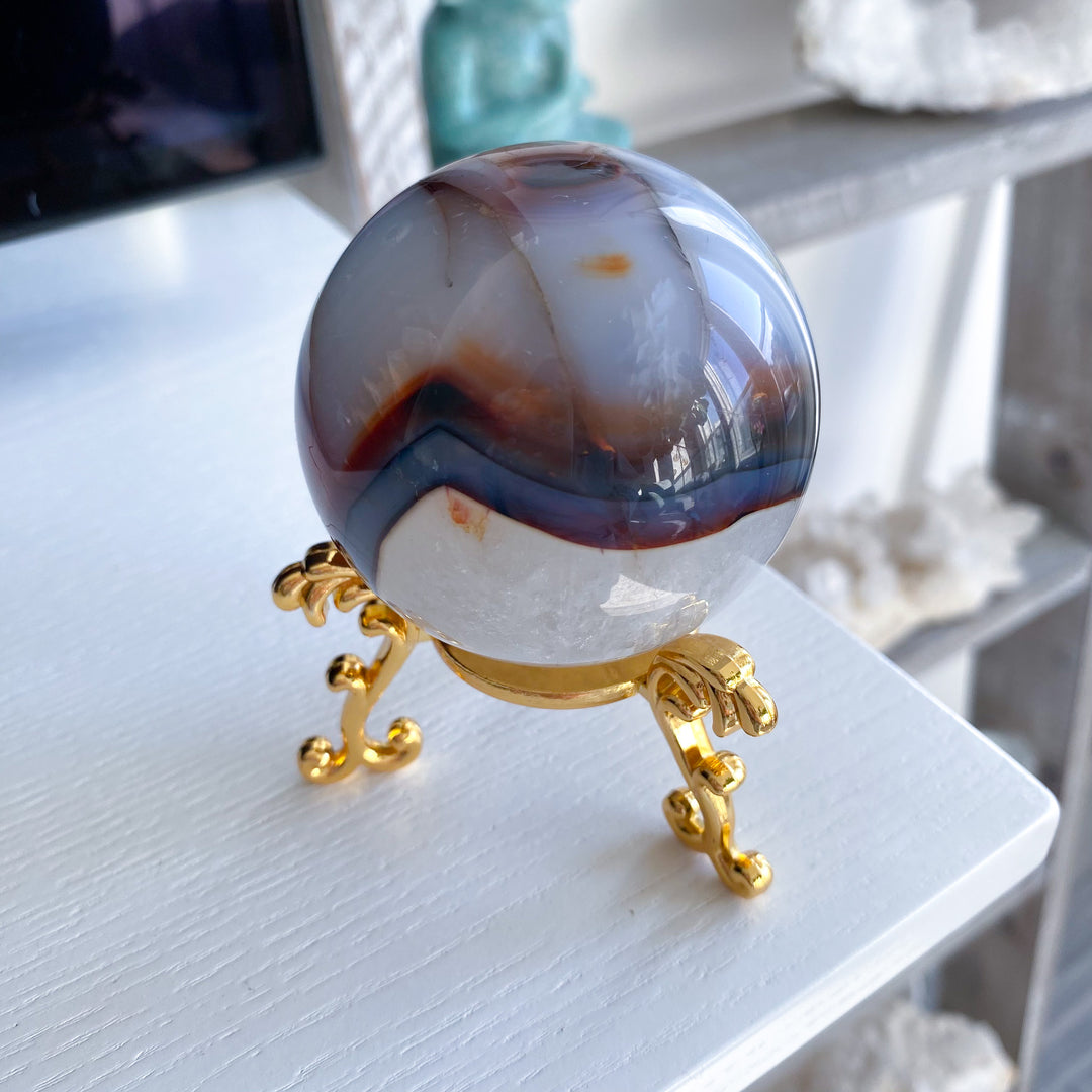 Stunning Red Agate Sphere 