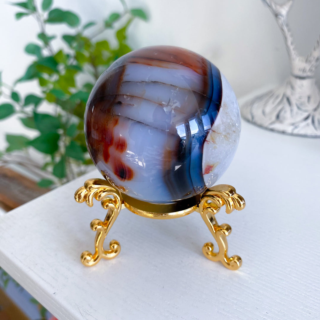 Stunning Red Agate Sphere 