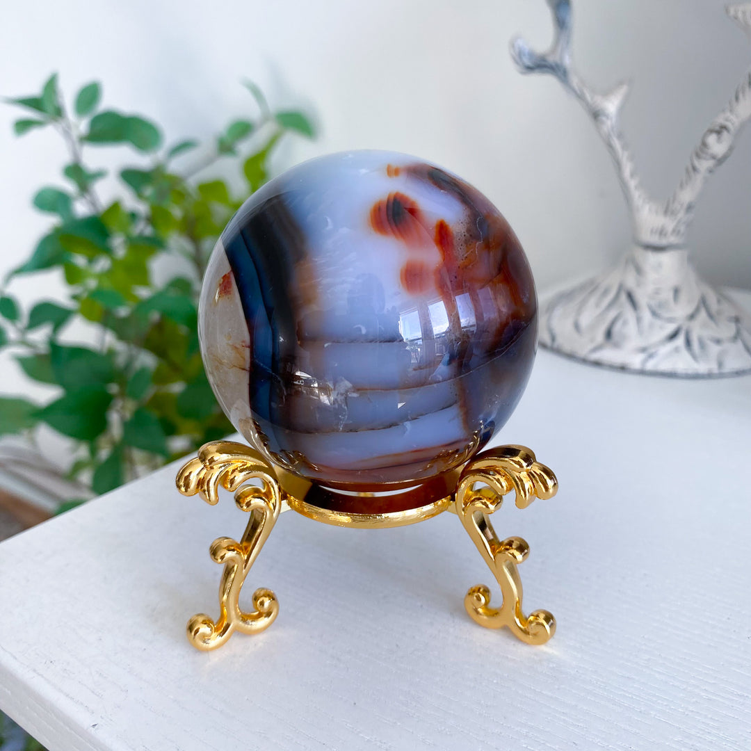 Stunning Red Agate Sphere 