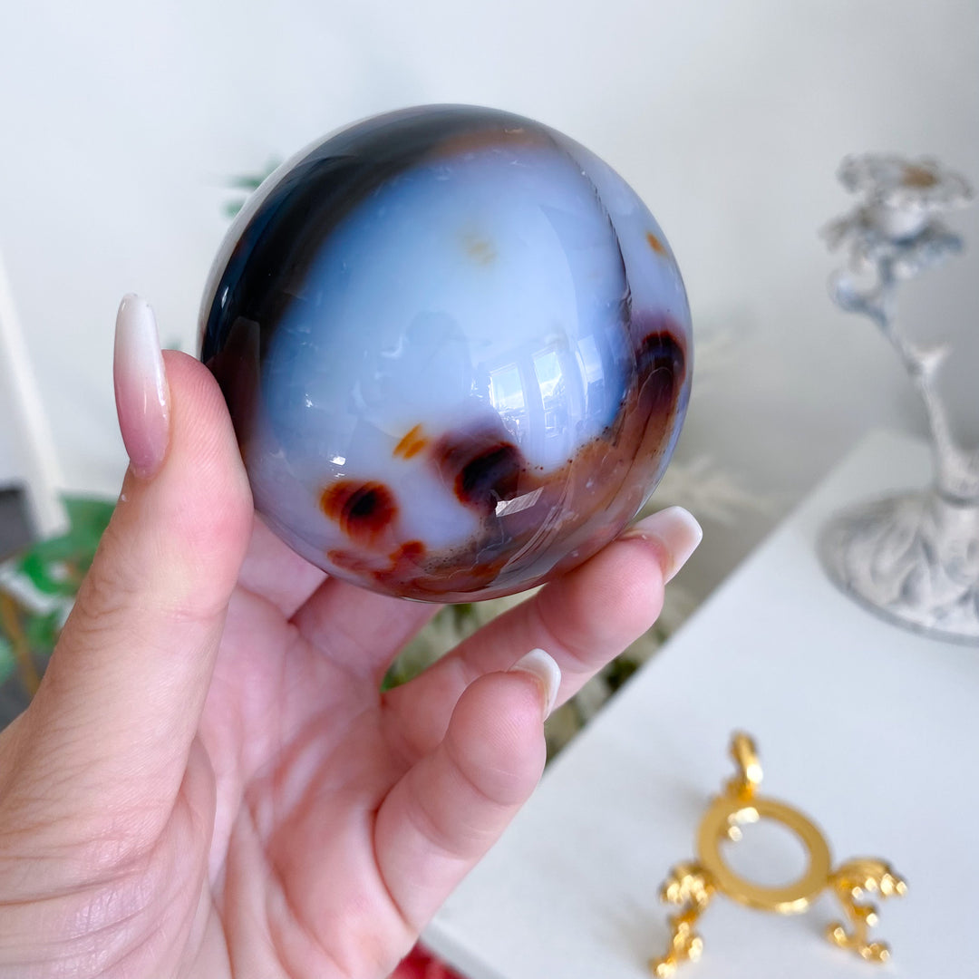 Stunning Red Agate Sphere 