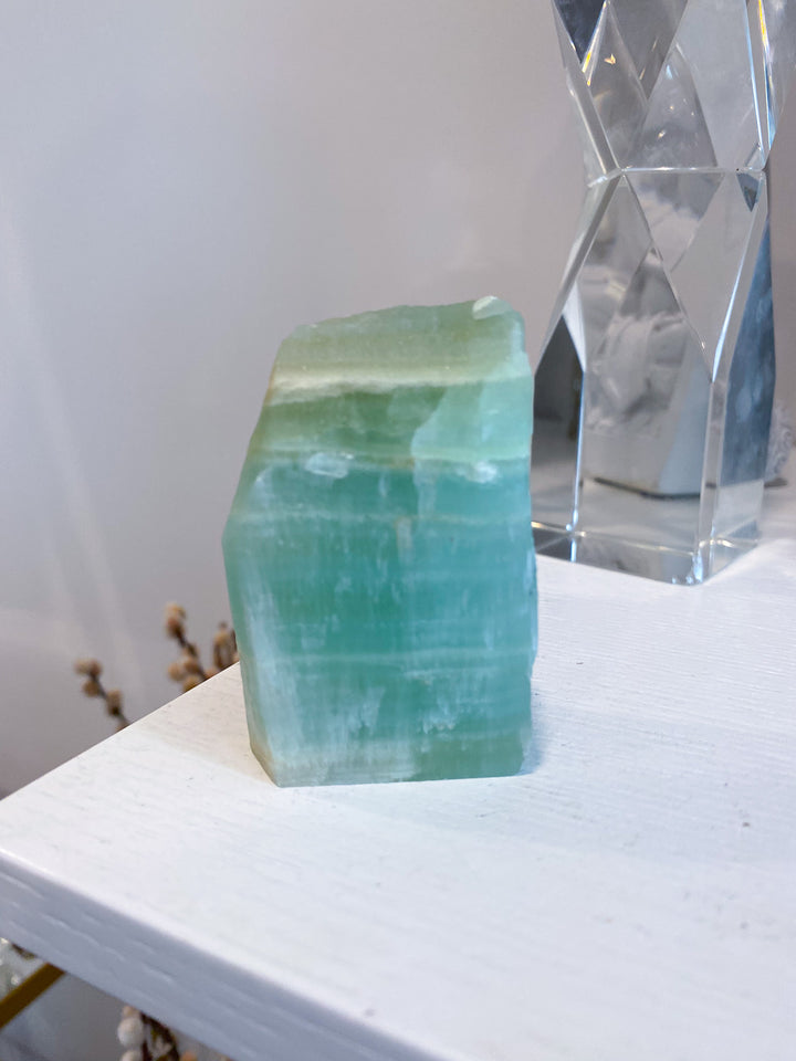 Pistachio Calcite Raw Freeform 