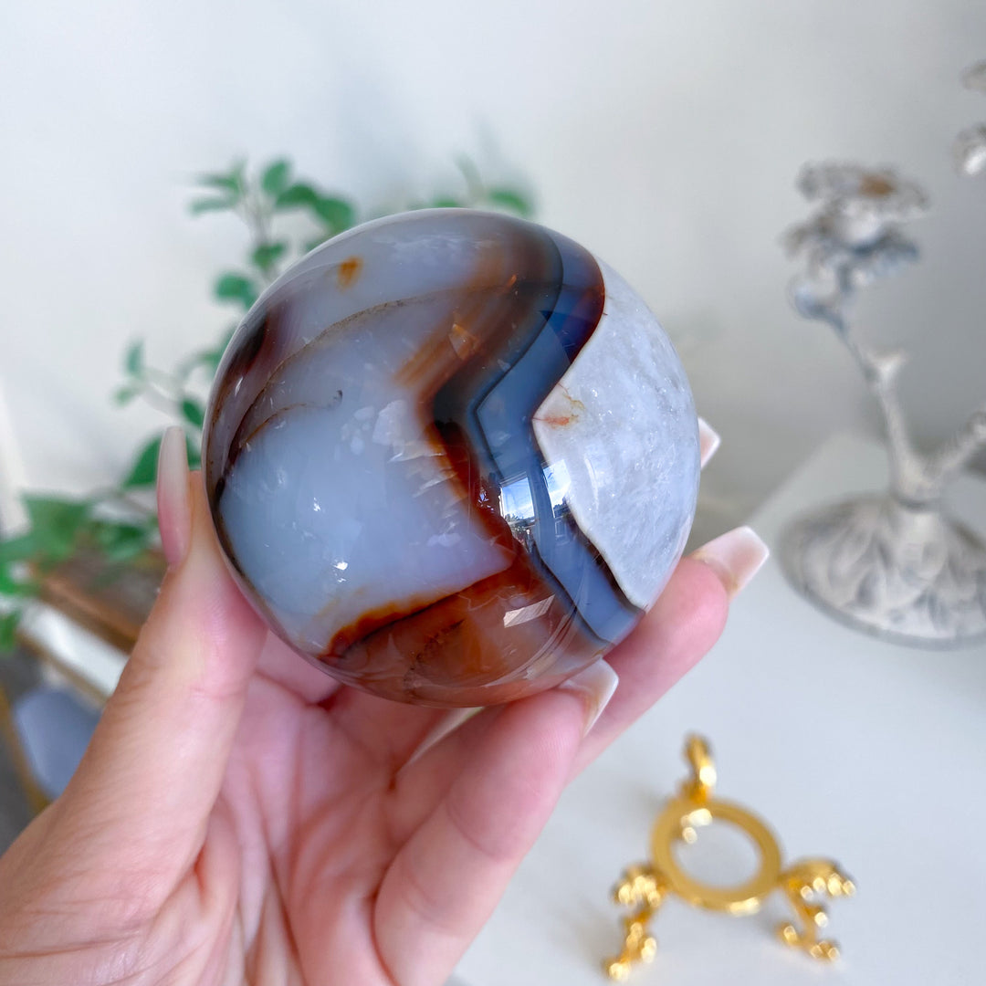 Stunning Red Agate Sphere 