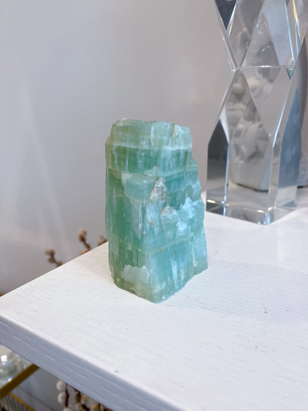 Pistachio Calcite Raw Freeform 