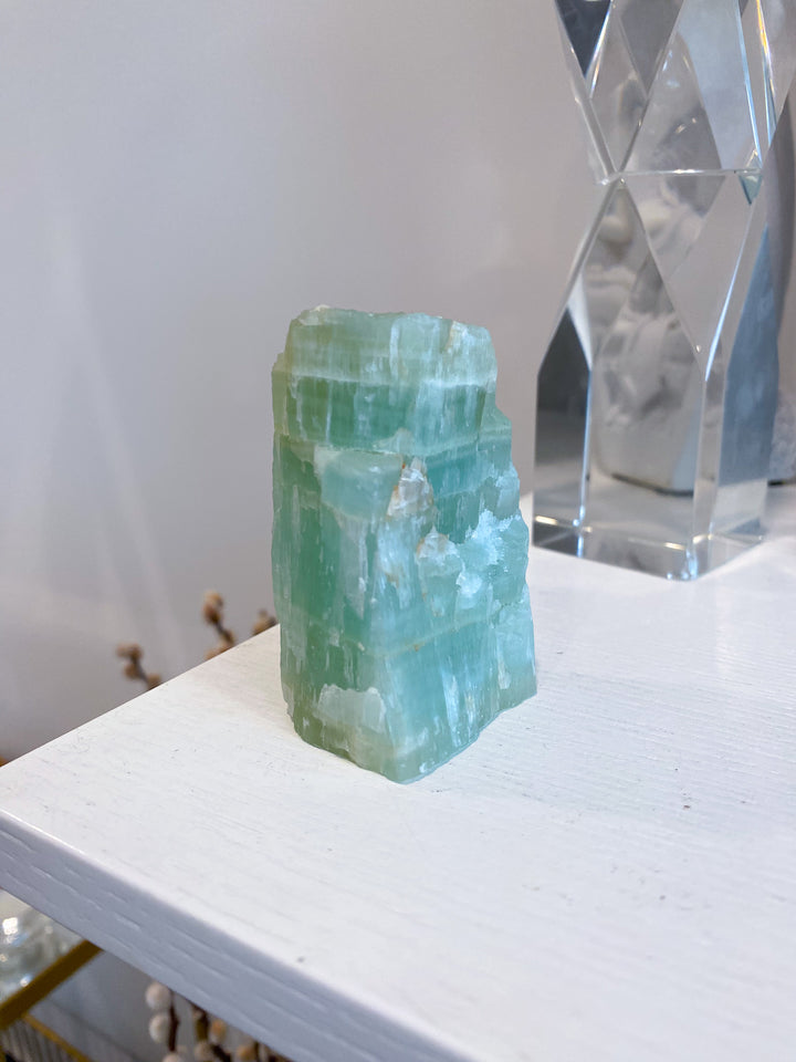 Pistachio Calcite Raw Freeform 