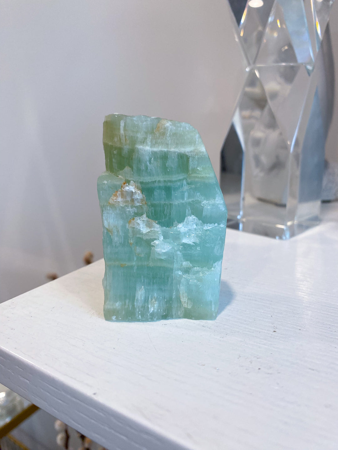 Pistachio Calcite Raw Freeform 