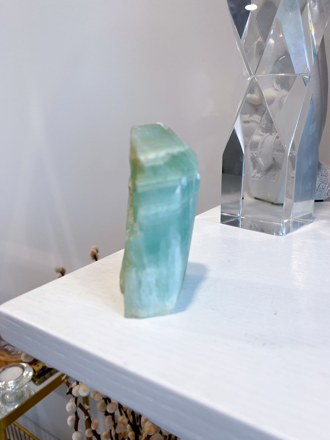 Pistachio Calcite Raw Freeform 