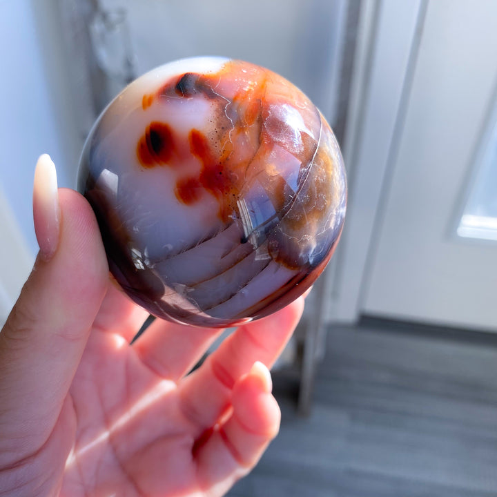 Stunning Red Agate Sphere 