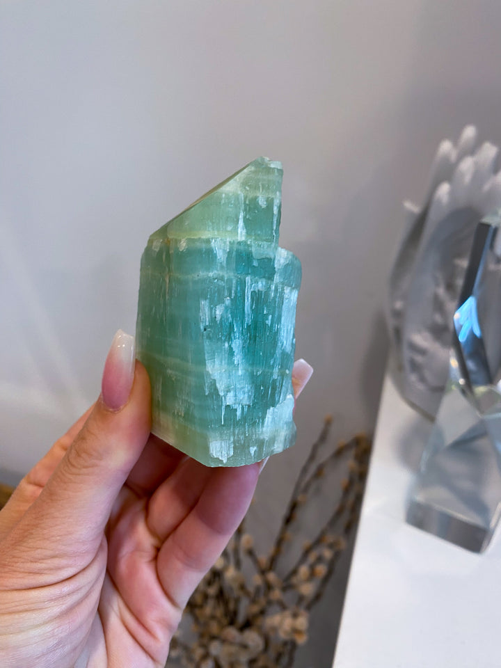 Pistachio Calcite Raw Freeform 