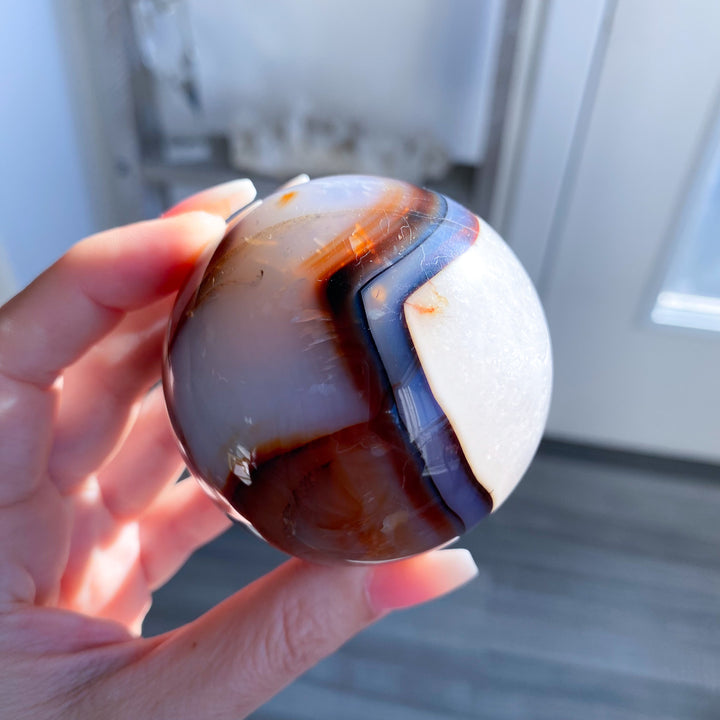 Stunning Red Agate Sphere 