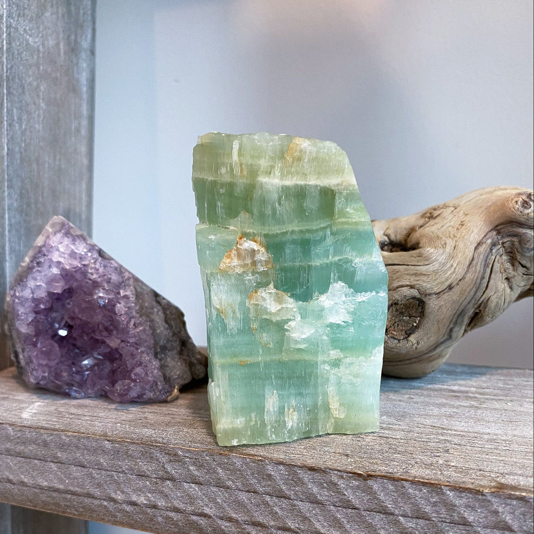 Pistachio Calcite Raw Freeform 