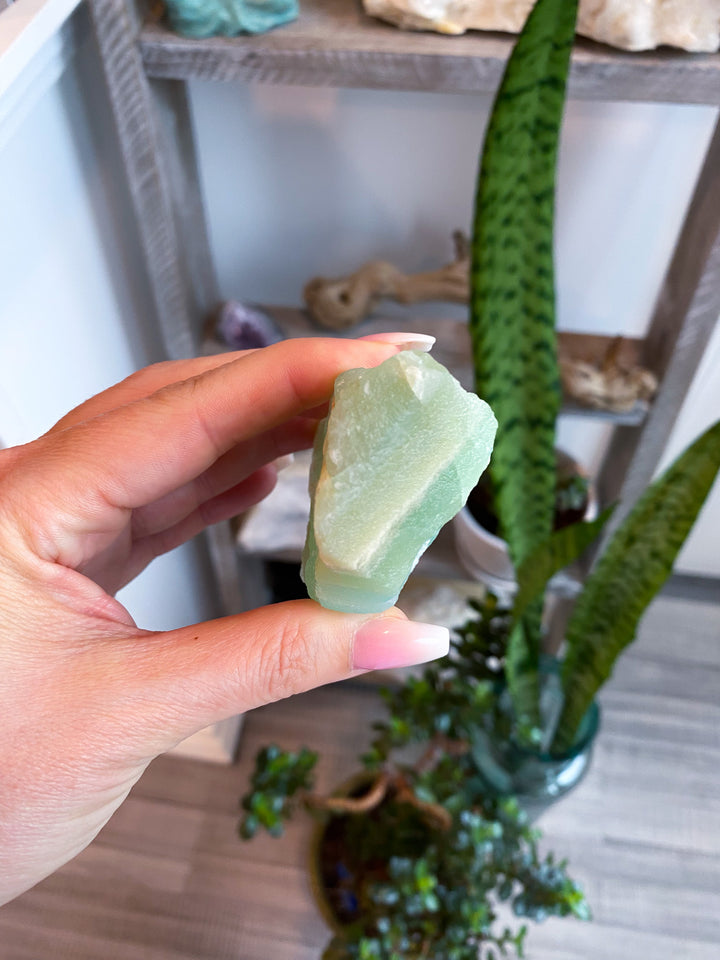 Pistachio Calcite Raw Freeform 