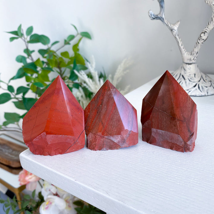 Red Jasper Top Polish Point - Your Choice