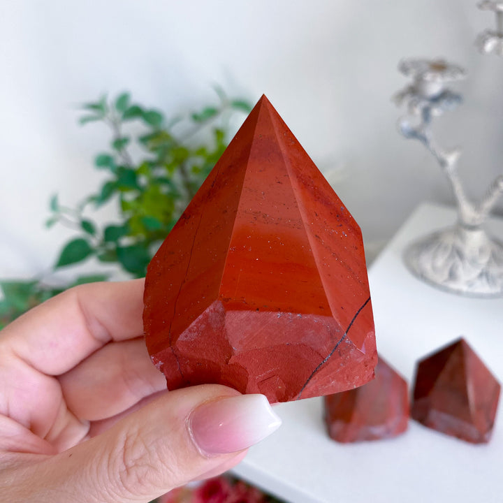 Red Jasper Top Polish Point - Your Choice