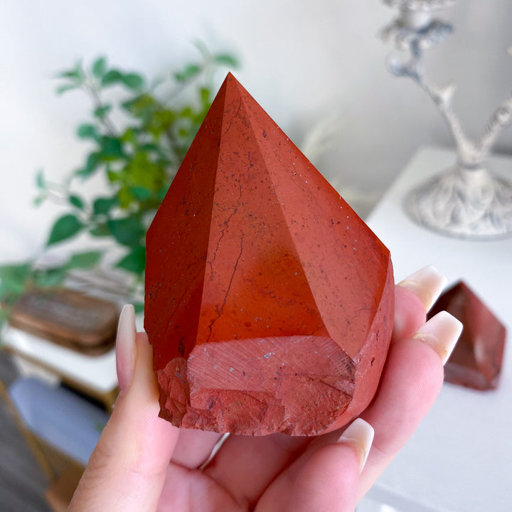 Red Jasper Top Polish Point - Your Choice