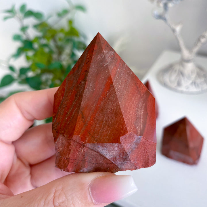 Red Jasper Top Polish Point - Your Choice