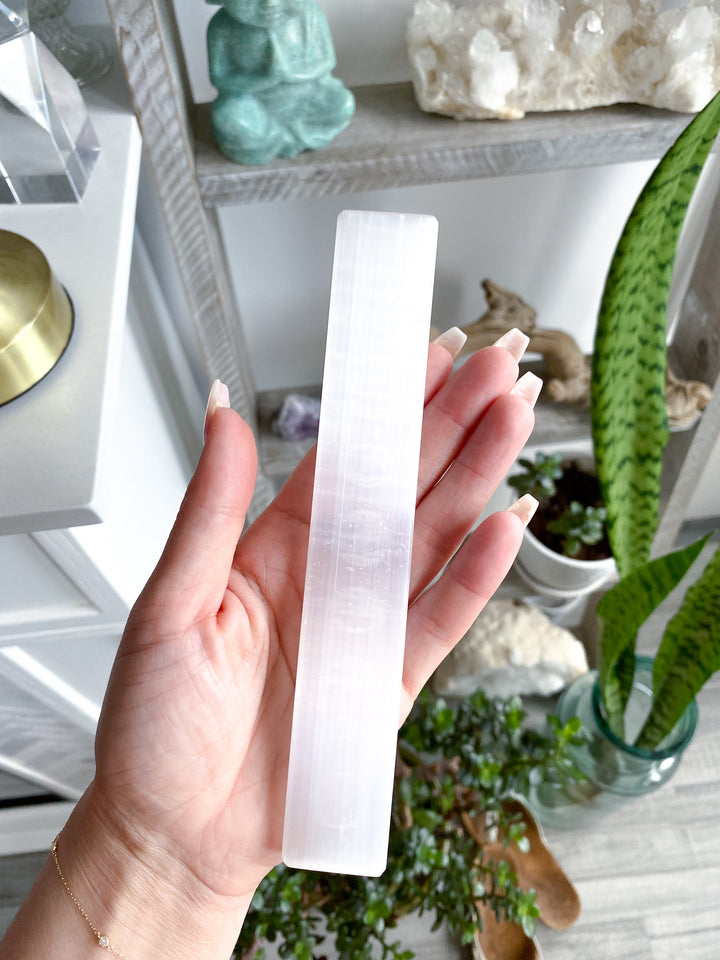 Selenite Moon Phase Wand or Charger