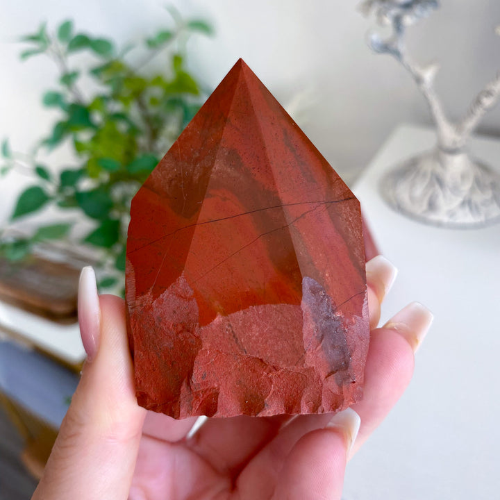 Red Jasper Top Polish Point - Your Choice