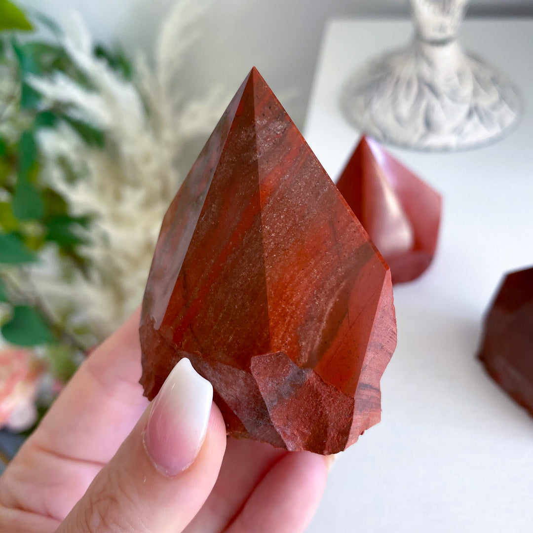 Red Jasper Top Polish Point - Your Choice