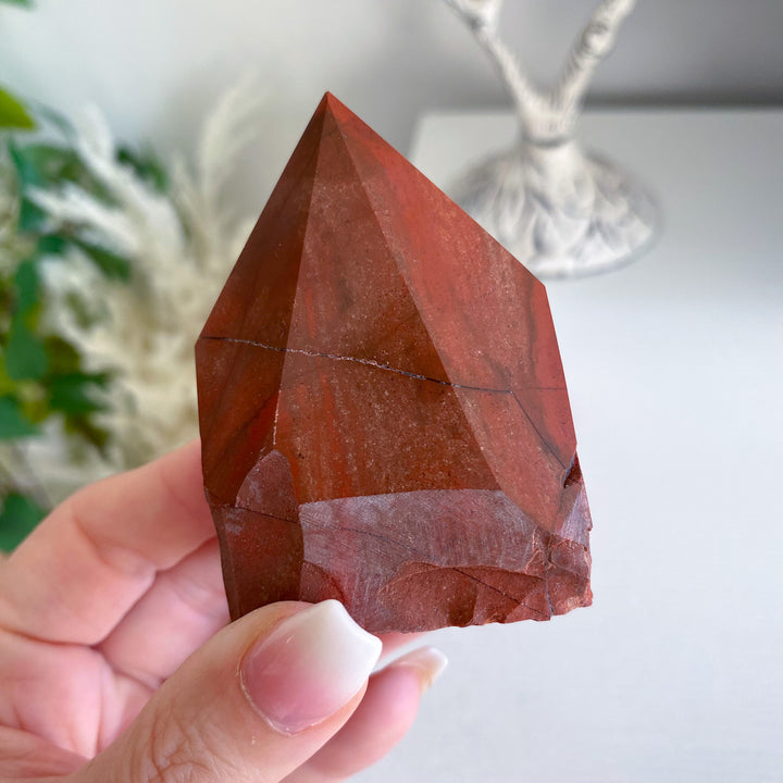 Red Jasper Top Polish Point - Your Choice