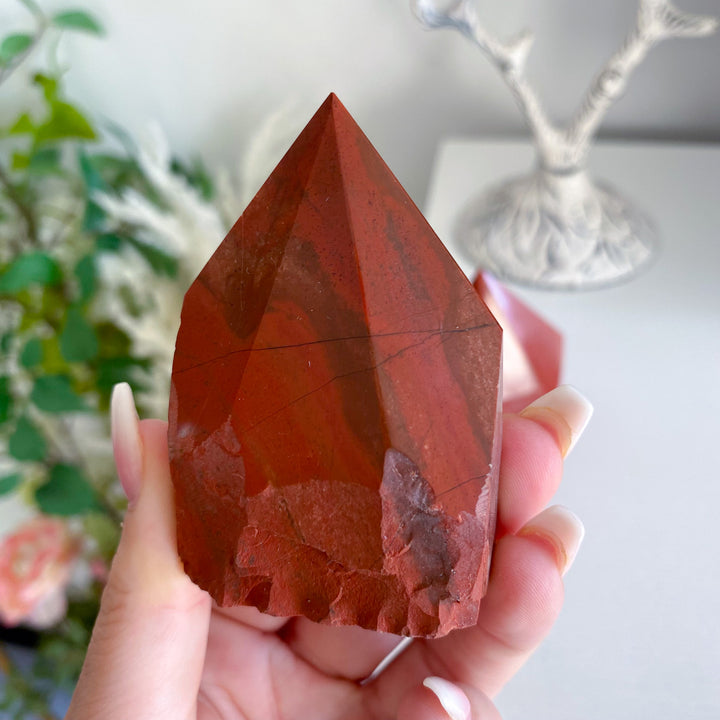 Red Jasper Top Polish Point - Your Choice
