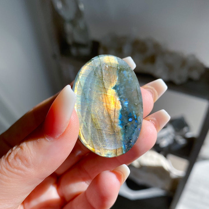 Flashy Labradorite Worry Stone