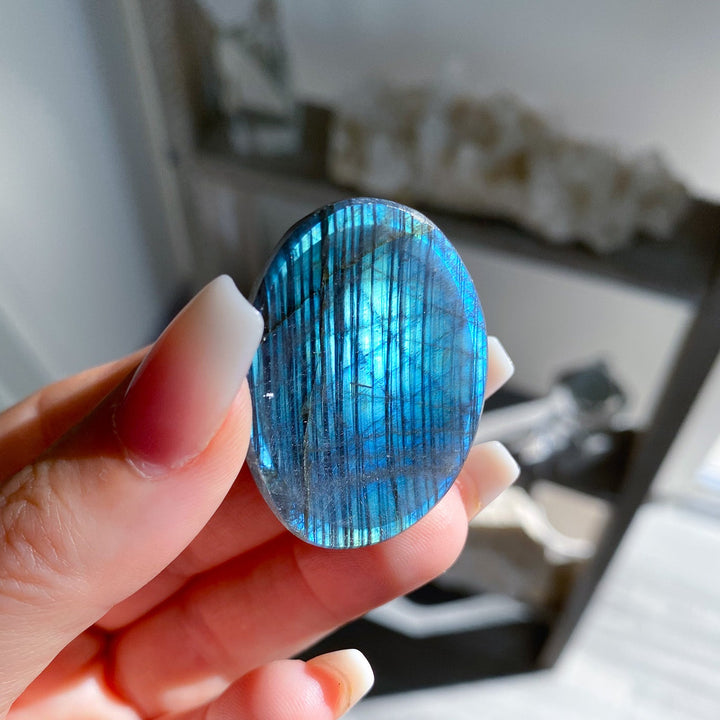 Flashy Labradorite Worry Stone