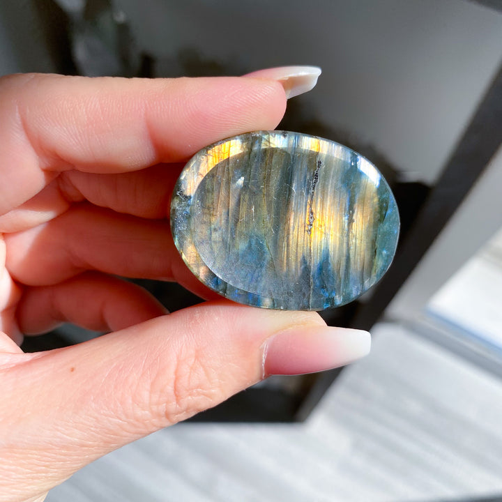 Flashy Labradorite Worry Stone
