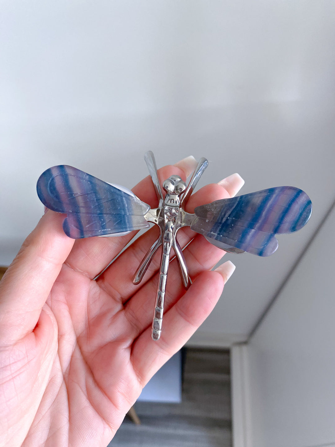Imperfect Fluorite Dragonfly Figurine