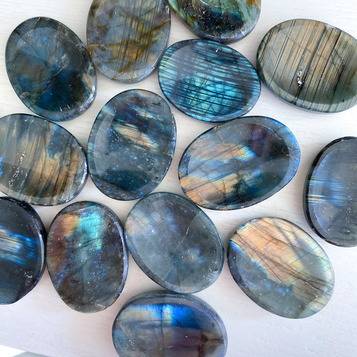 Flashy Labradorite Worry Stone