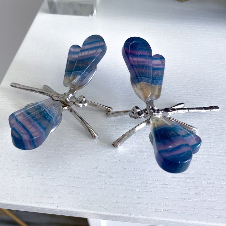 Imperfect Fluorite Dragonfly Figurine