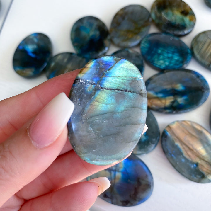 Flashy Labradorite Worry Stone