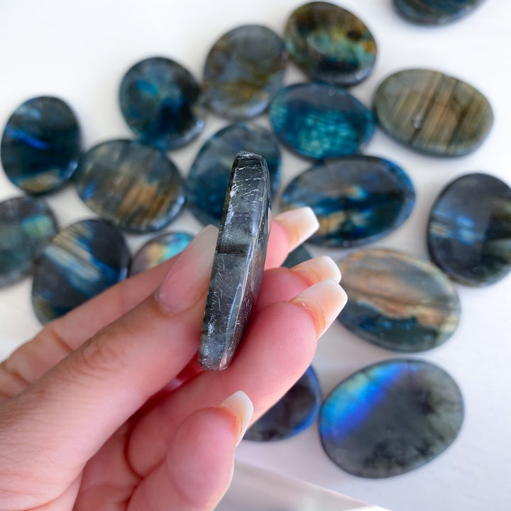 Flashy Labradorite Worry Stone