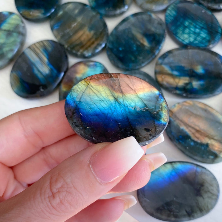 Flashy Labradorite Worry Stone