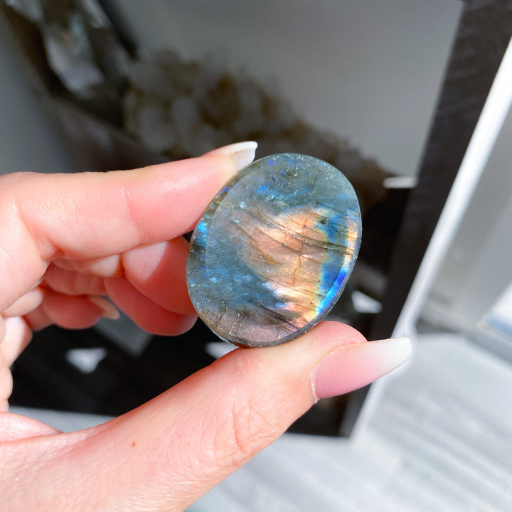 Flashy Labradorite Worry Stone